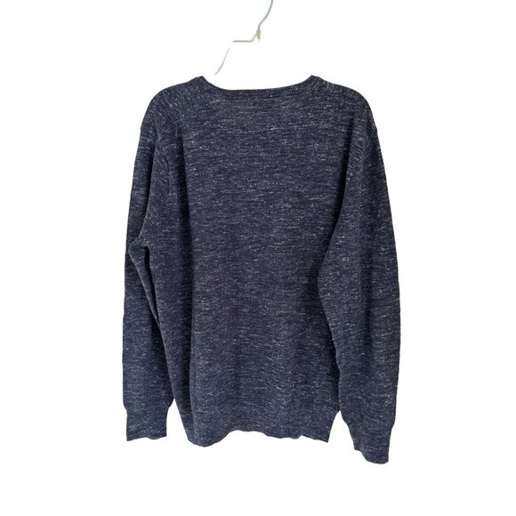 J.Crew Cotton Crewneck Blue Heather Crewneck Size Med Long Sleeve - Picture 4 of 6
